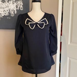 Bow accent blouse